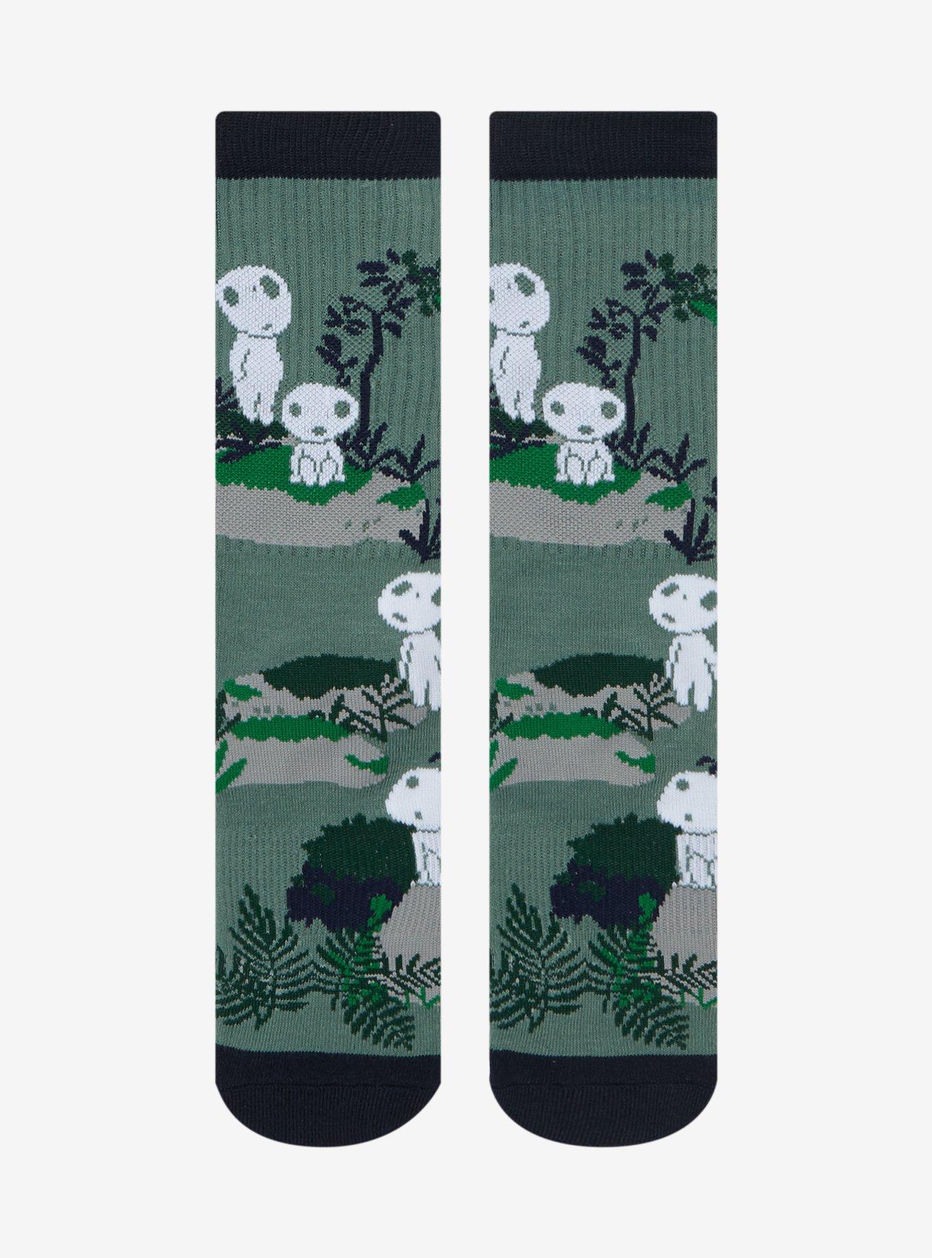 Studio Ghibli Princess Mononoke Kodama Crew Socks, , hi-res