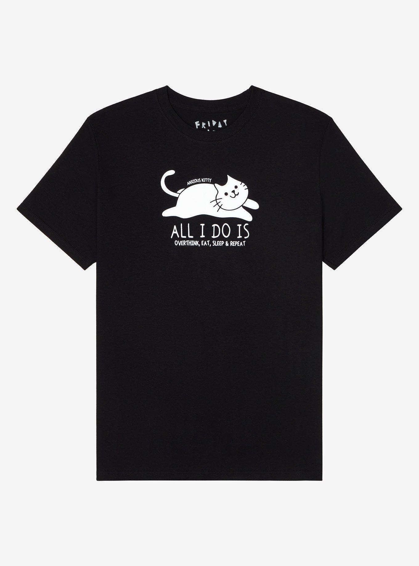Overthinking Cat T Shirt By Friday Jr Hot Topic