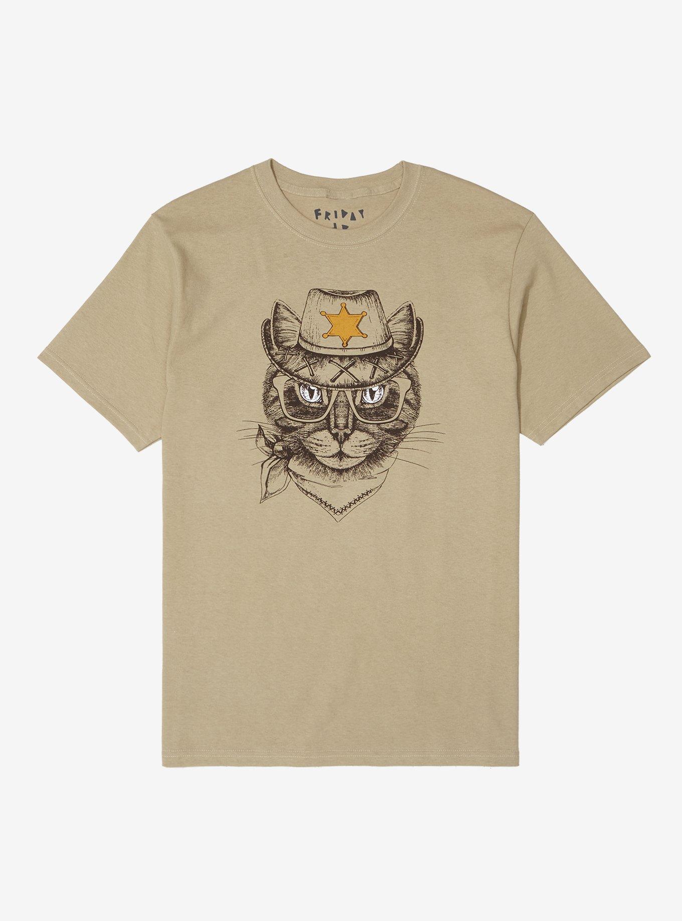 Sheriff Cat T-Shirt By Friday Jr, SAND, hi-res