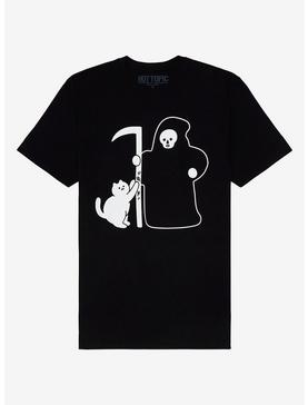 Grim Reaper Cat Scythe T-Shirt By Obinsun, , hi-res