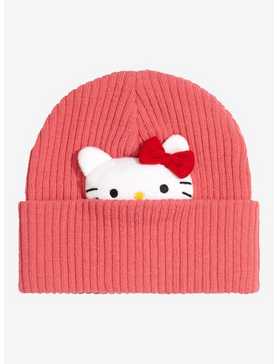 Sanrio Hello Kitty Plush Peek-a-Boo Cuff Beanie - BoxLunch Exclusive, , hi-res
