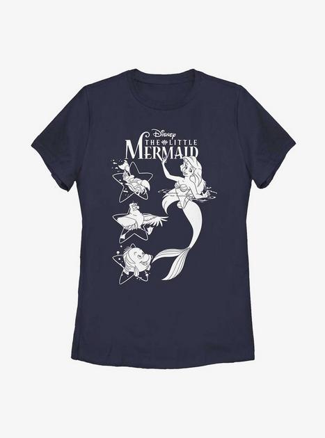 Disney The Little Mermaid Ariel And Friends Womens T-Shirt - BLUE