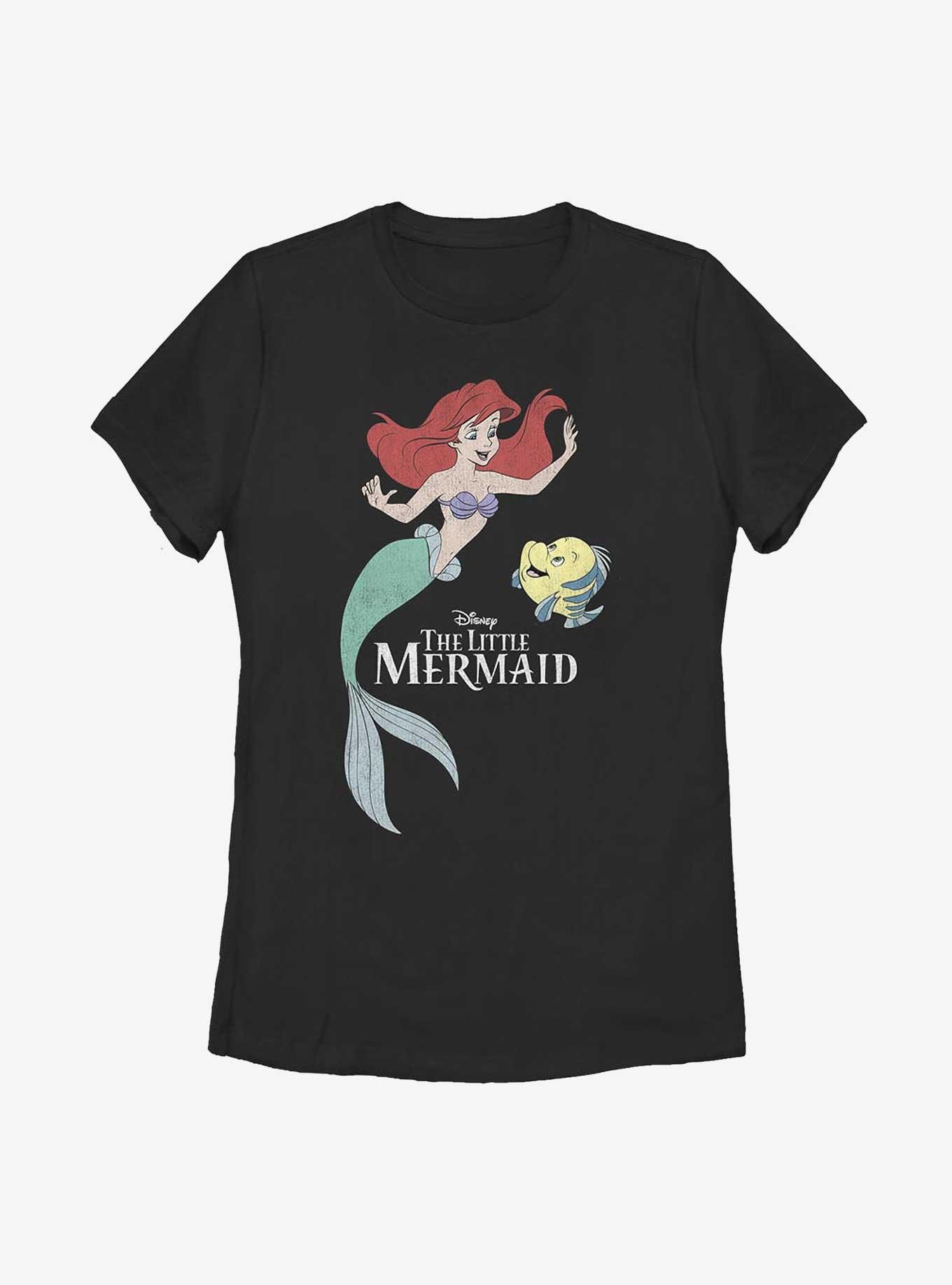 Disney The Little Mermaid Friends Ariel and Flounder Womens T