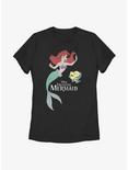 Disney The Little Mermaid Friends Ariel and Flounder Womens T-Shirt, BLACK, hi-res