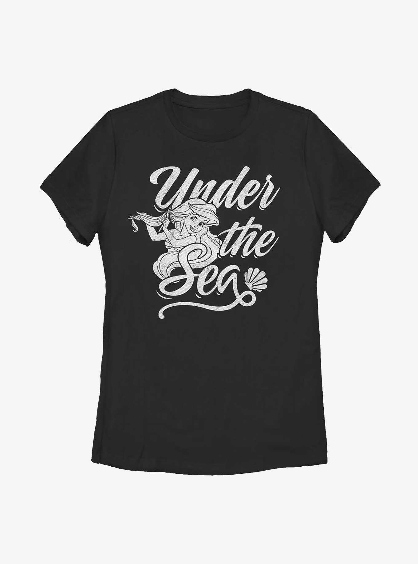 Disney The Little Mermaid Under The Sea Womens T-Shirt, BLACK, hi-res