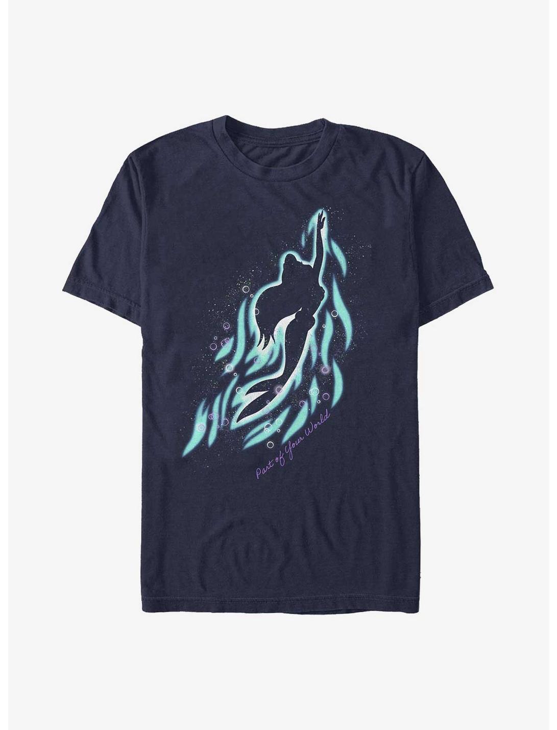 Disney The Little Mermaid Making Waves To Be Part Of Your World T-Shirt, NAVY, hi-res