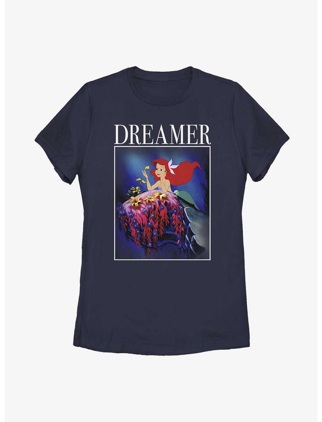 Disney The Little Mermaid Ariel Dreamer Poster Womens T-Shirt, NAVY, hi-res