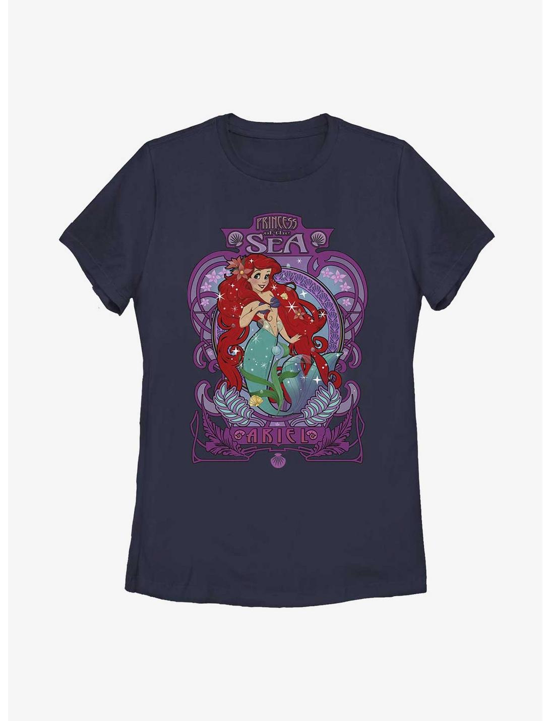 Disney The Little Mermaid Ariel Nouveau Princess Womens T-Shirt, NAVY, hi-res