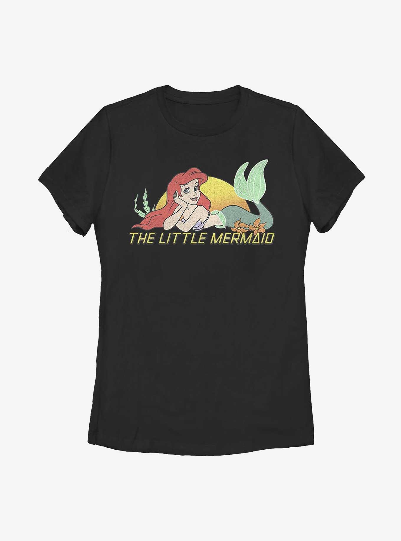 Disney The Little Mermaid Tired Of Swimming Womens T-Shirt, BLACK, hi-res