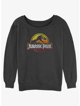 Jurassic Park Firey Logo Girls Slouchy Sweatshirt, , hi-res