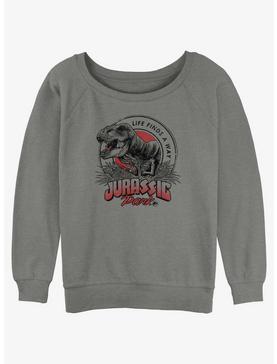 Jurassic Park T-Rex Logo Girls Slouchy Sweatshirt, , hi-res