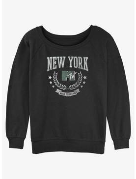 MTV New York Collegiate Logo Girls Slouchy Sweatshirt, , hi-res