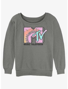 MTV Tie-Dye Logo Girls Slouchy Sweatshirt, , hi-res