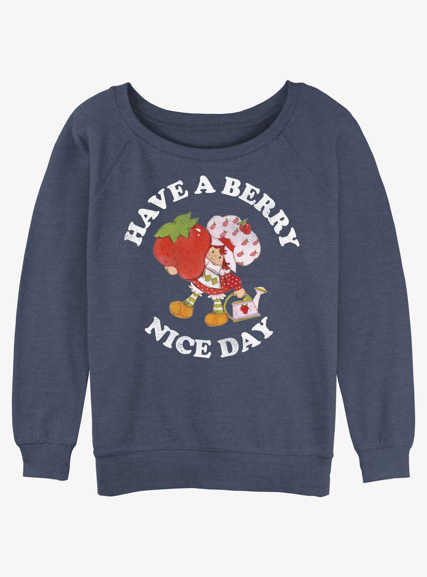 Strawberry Shortcake Berry Nice Day Girls Slouchy Sweatshirt
