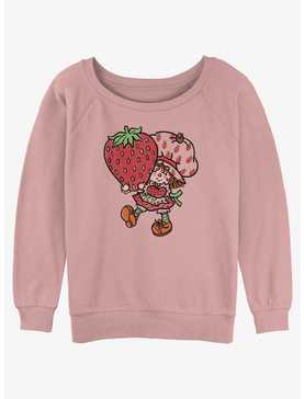 Strawberry Shortcake Big Strawberry Girls Slouchy Sweatshirt, , hi-res