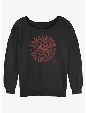 Game of Thrones Targaryen Fire and Blood Badge Girls Slouchy Sweatshirt, , hi-res