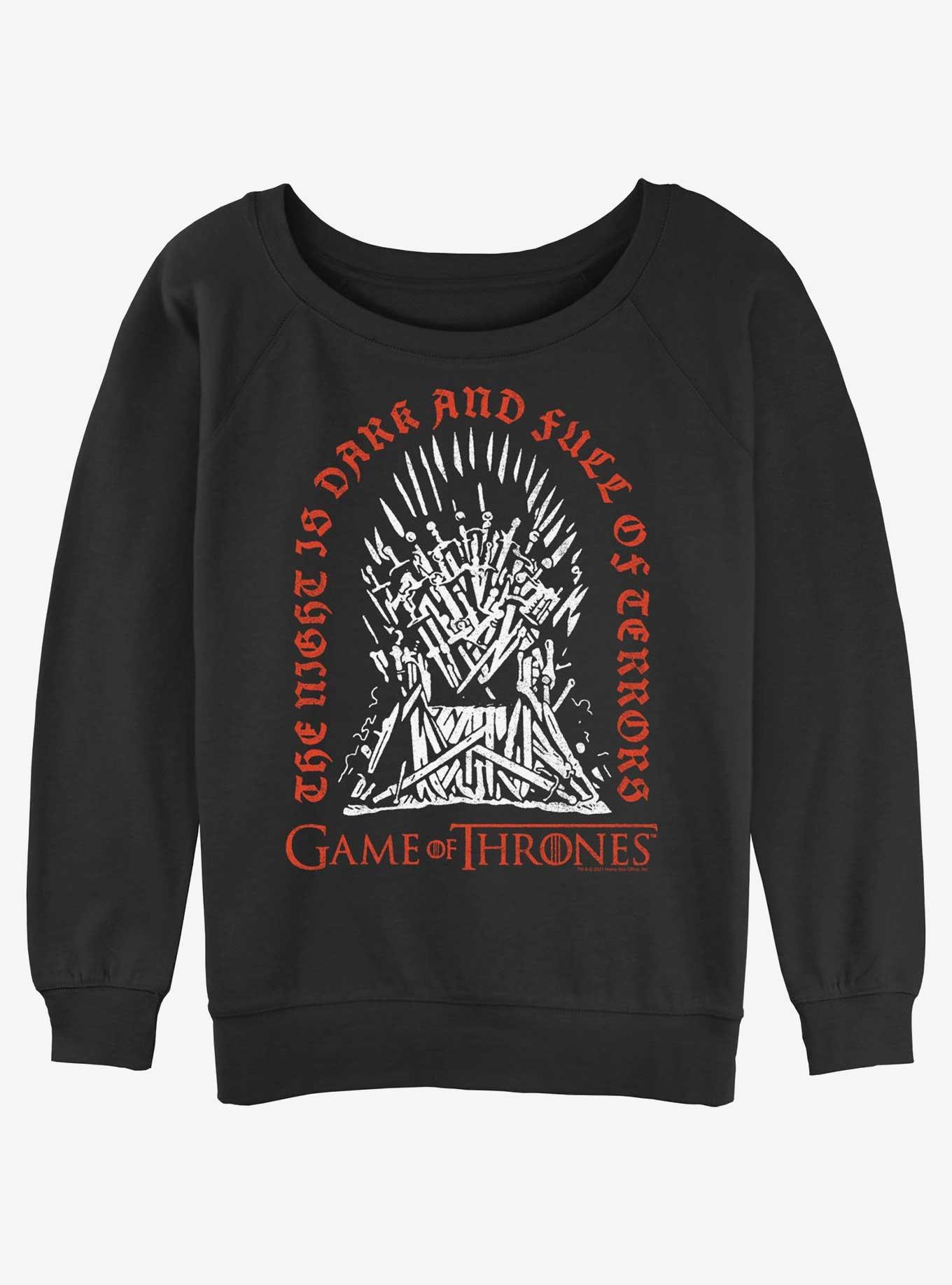 Game of Thrones The Iron Throne Full of Terrors Girls Slouchy Sweatshirt