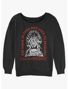 Game of Thrones The Iron Throne Full of Terrors Girls Slouchy Sweatshirt, , hi-res