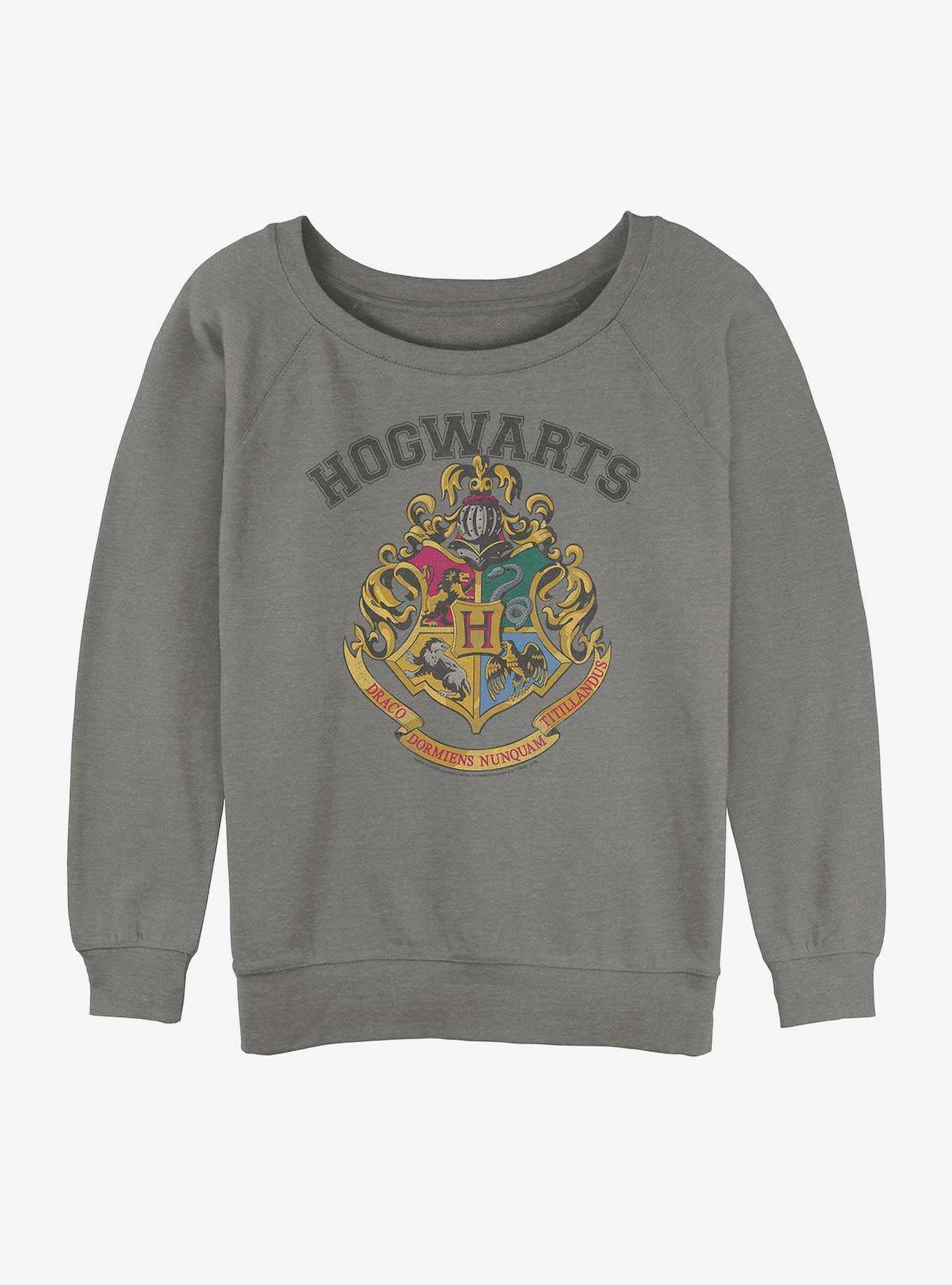 Harry Potter Hogwarts School Crest Girls Slouchy Sweatshirt, , hi-res