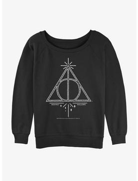 Harry Potter Deathly Hallows Logo Girls Slouchy Sweatshirt, , hi-res
