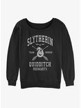 Harry Potter Slytherin Quidditch Seeker Girls Slouchy Sweatshirt, BLACK, hi-res