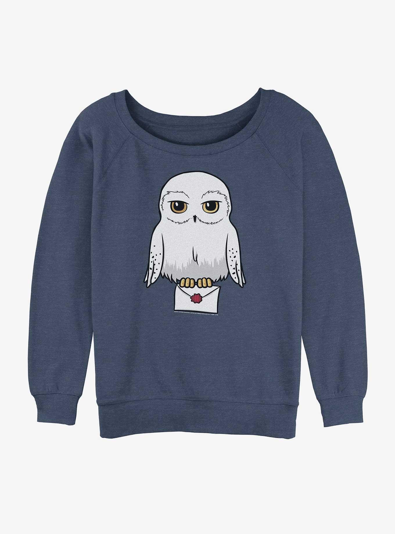 Harry Potter Hedwig Mail Girls Slouchy Sweatshirt, BLUEHTR, hi-res