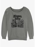 Harry Potter Diagon Alley Girls Slouchy Sweatshirt, GRAY HTR, hi-res