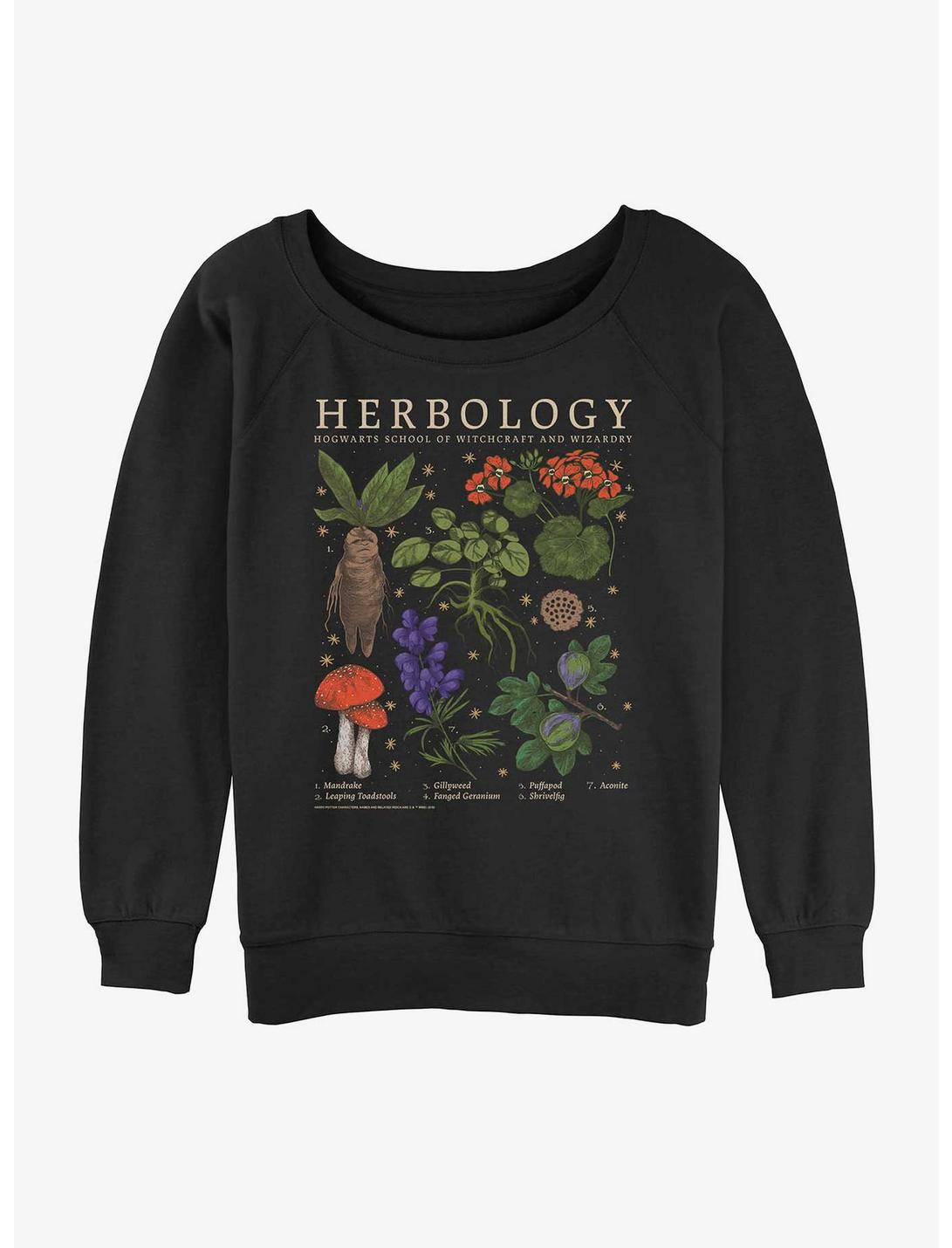 Harry Potter Herbology Girls Slouchy Sweatshirt, BLACK, hi-res