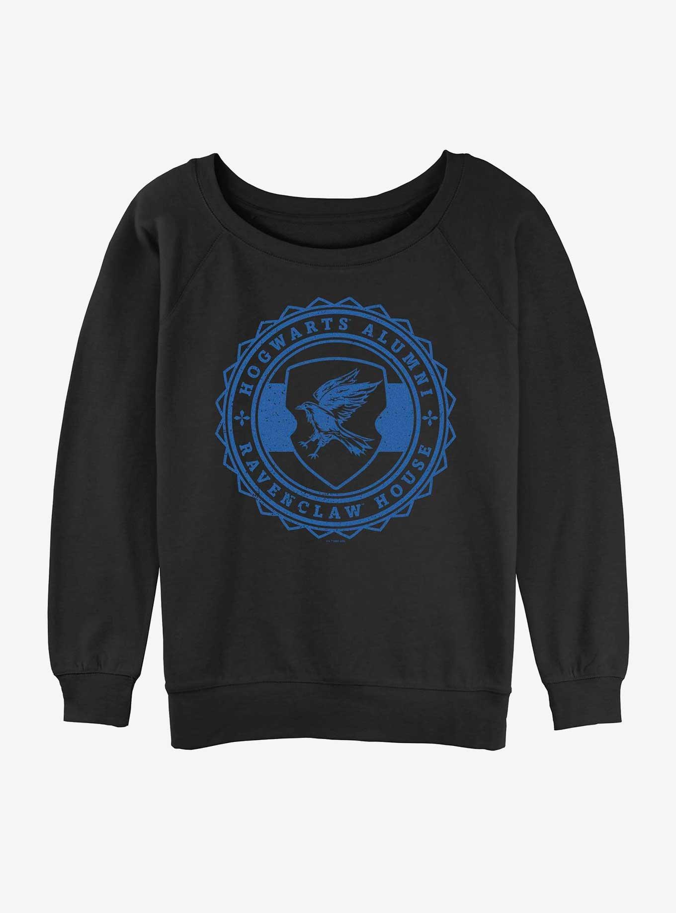 Harry Potter Hogwarts Alumni Ravenclaw Girls Slouchy Sweatshirt, BLACK, hi-res