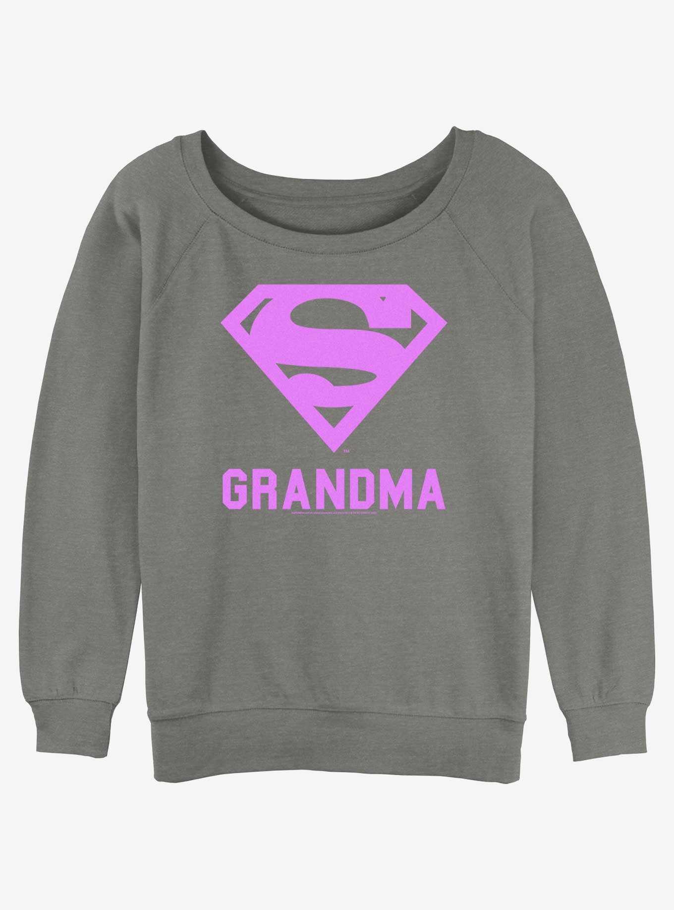 DC Comics Superman Super Grandma Girls Slouchy Sweatshirt, , hi-res