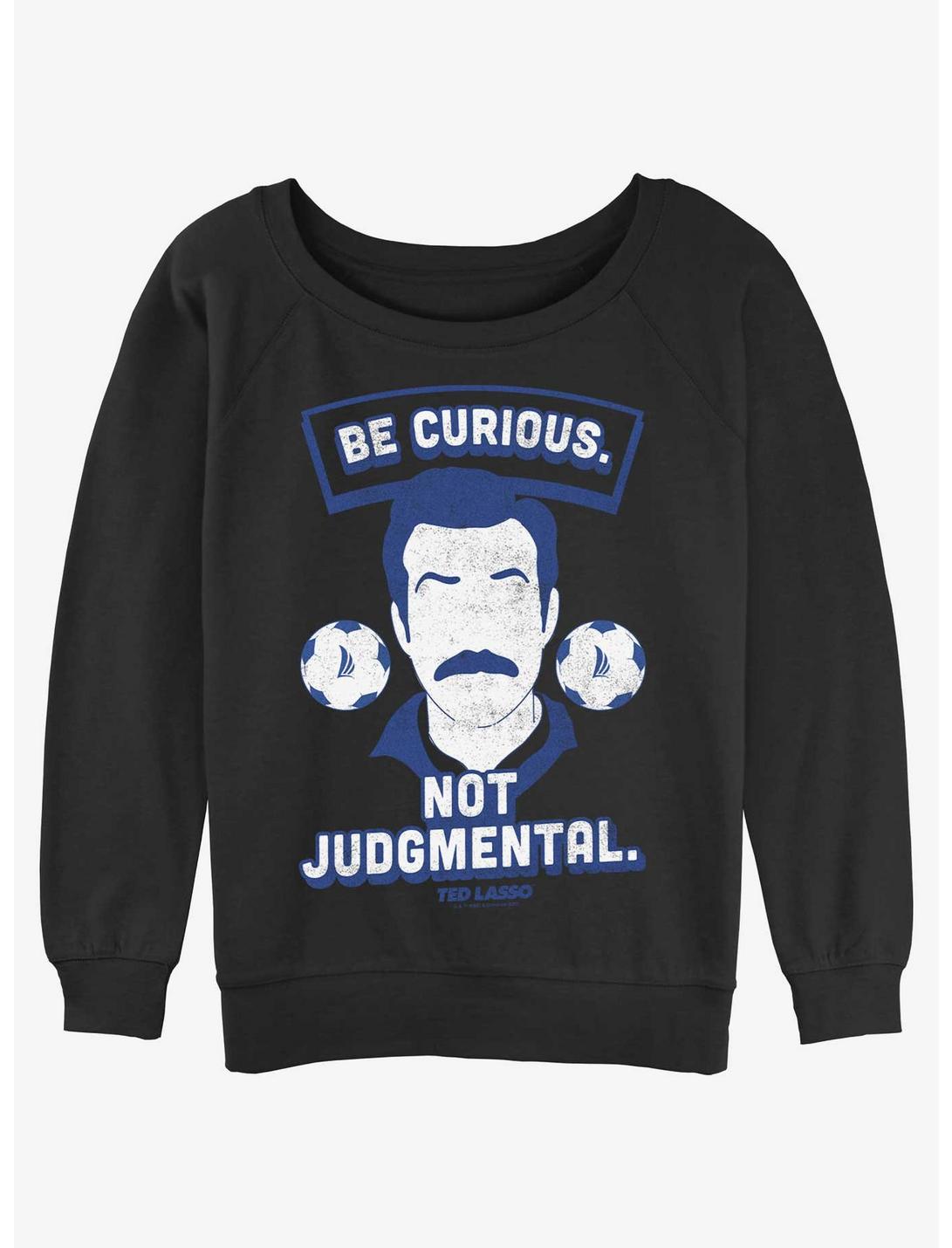 Ted Lasso Be Curious Girls Slouchy Sweatshirt, BLACK, hi-res