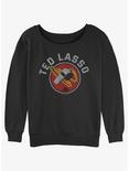 Ted Lasso Coach Whistle Girls Slouchy Sweatshirt, BLACK, hi-res