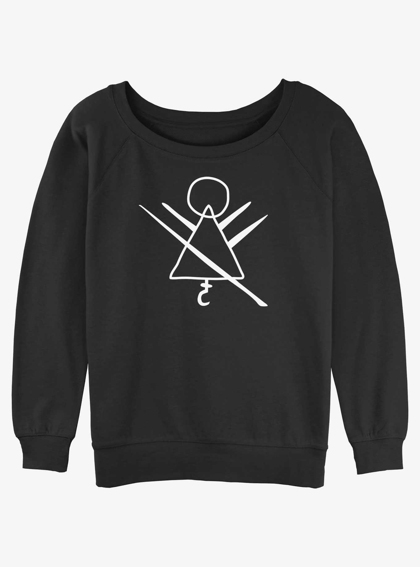 Yellowjackets Big Rune Girls Slouchy Sweatshirt, BLACK, hi-res