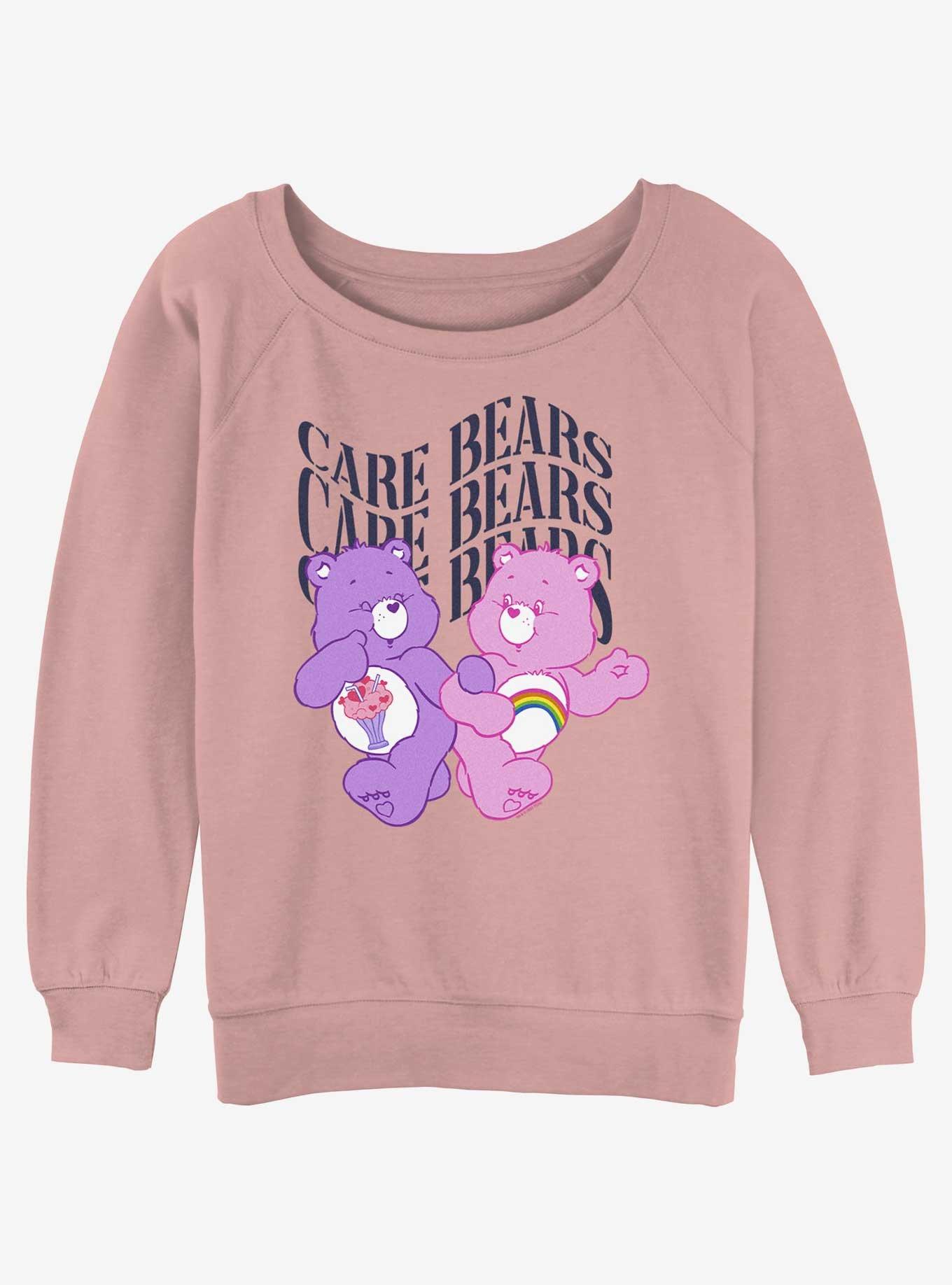 Care Bears Classic Share Bear and Cheer Bear Girls Slouchy Sweatshirt, , hi-res