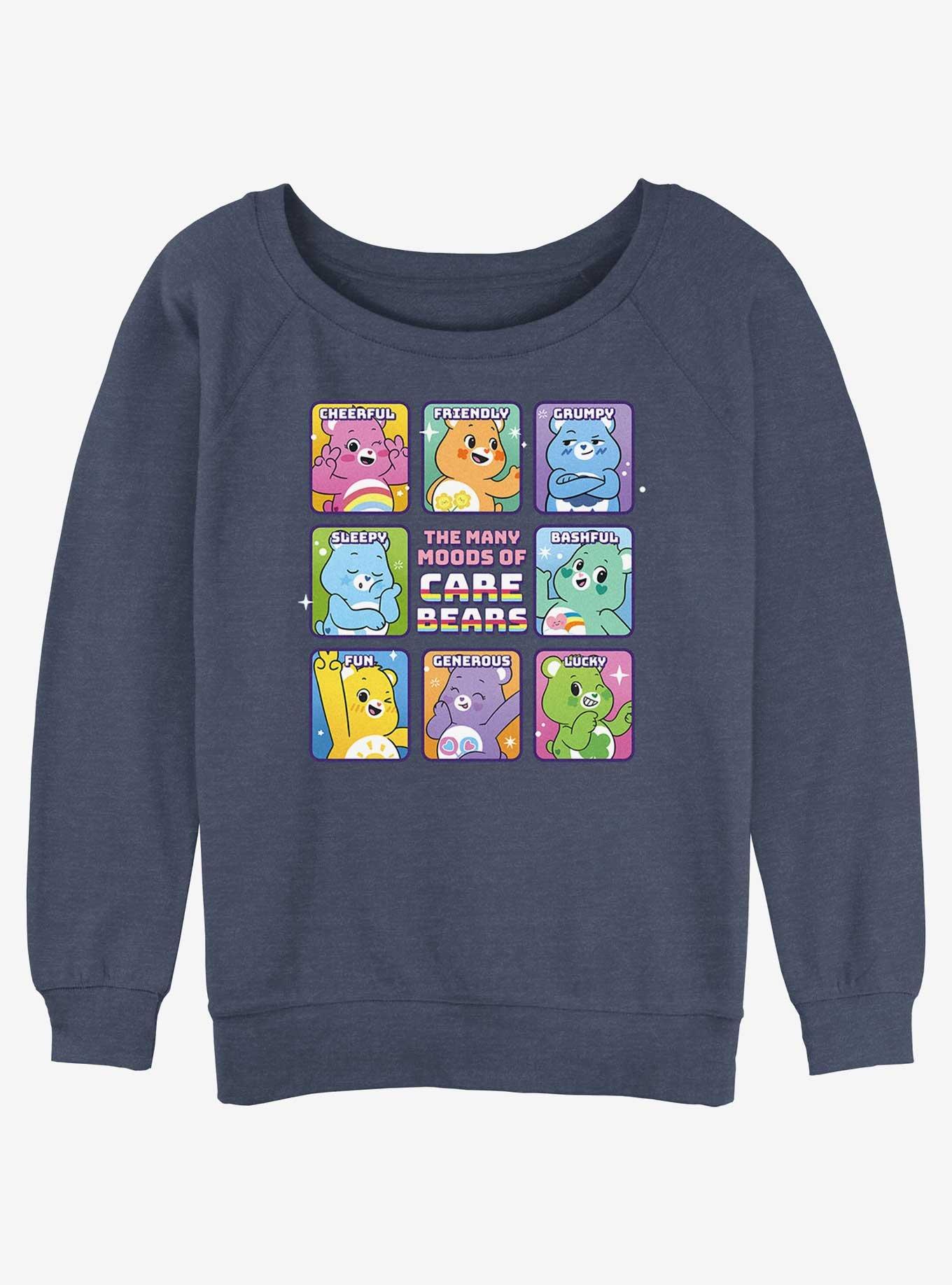 Care Bears Many Moods Girls Slouchy Sweatshirt, , hi-res