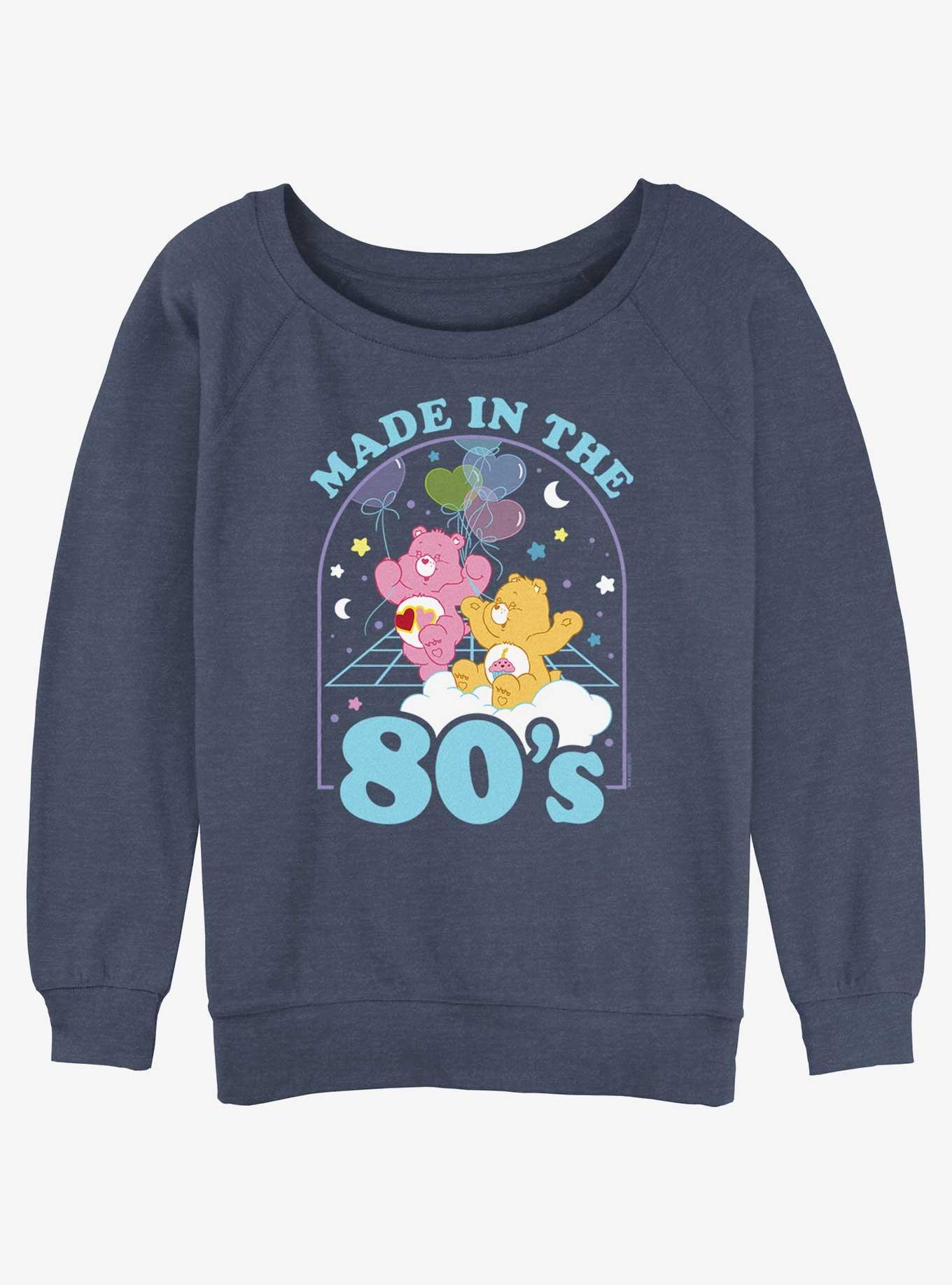 Care Bears Eighties Made Girls Slouchy Sweatshirt, BLUEHTR, hi-res