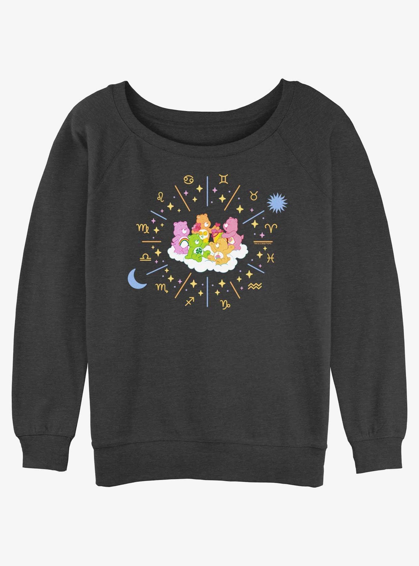 Care Bears Horoscopes Girls Slouchy Sweatshirt, CHAR HTR, hi-res