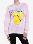 Pokemon Pikachu Puff Print Tie-Dye Girls Sweatshirt, MULTI, hi-res