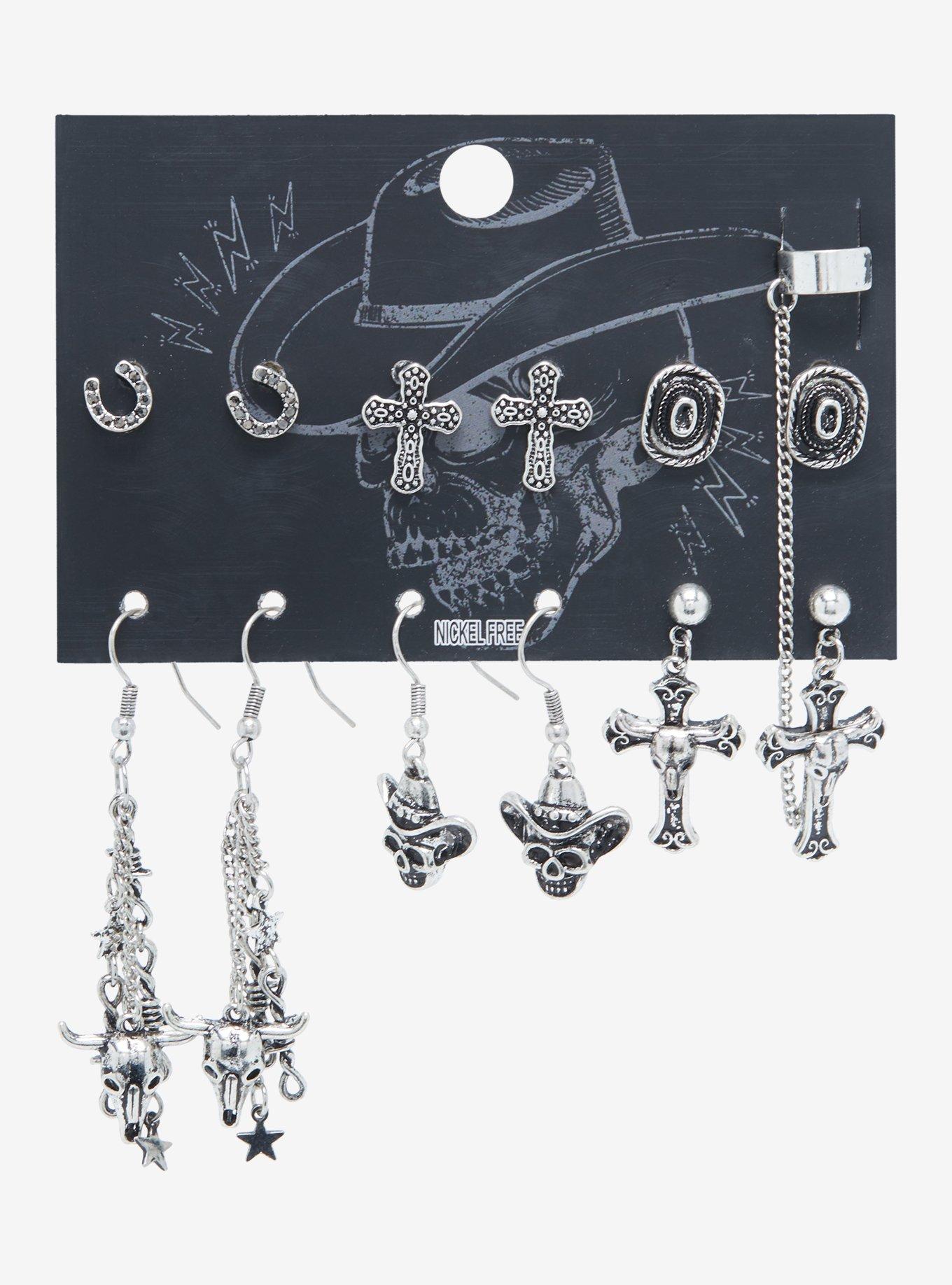 Western Cowboy Earring Set, , hi-res