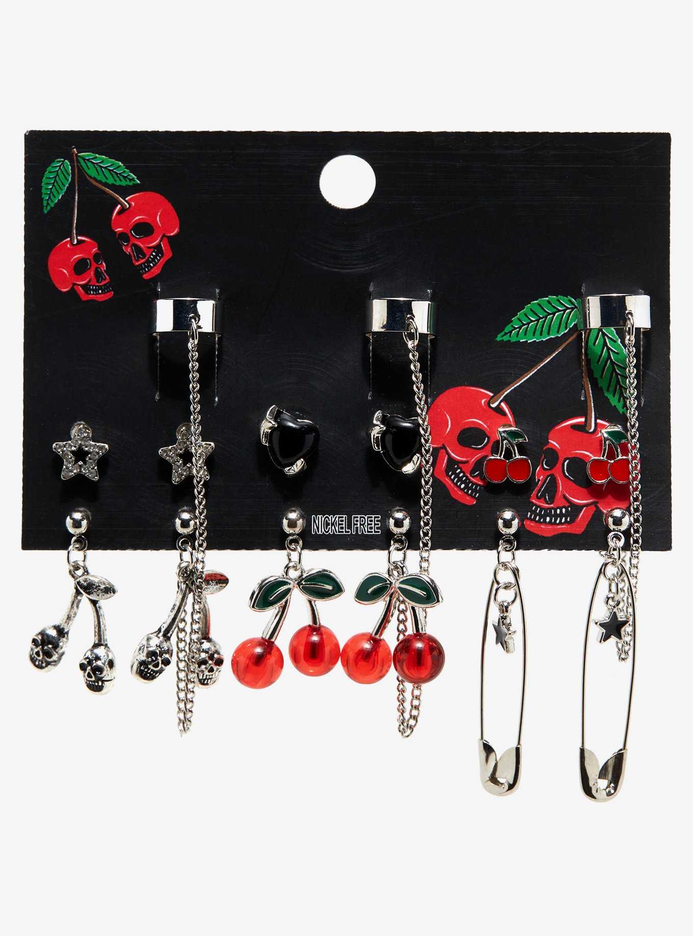 Hot topic cherry deals earrings