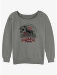 Jurassic Park T-Rex Logo Womens Slouchy Sweatshirt, GRAY HTR, hi-res