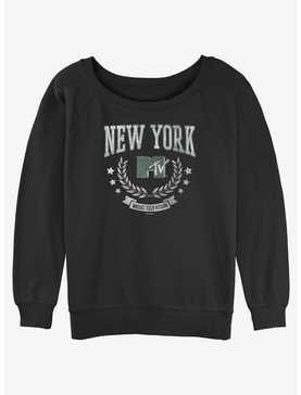 MTV New York Collegiate Logo Womens Slouchy Sweatshirt, , hi-res