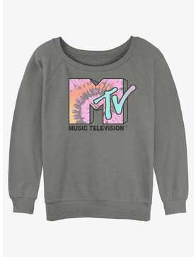 MTV Tie-Dye Logo Womens Slouchy Sweatshirt, , hi-res