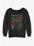 Harry Potter Herbology Womens Slouchy Sweatshirt, BLACK, hi-res