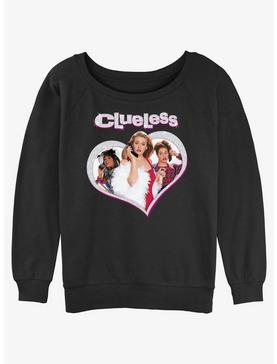 Clueless Teen Heart Womens Slouchy Sweatshirt, , hi-res