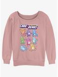 Care Bears Textbook Bears Womens Slouchy Sweatshirt, DESERTPNK, hi-res