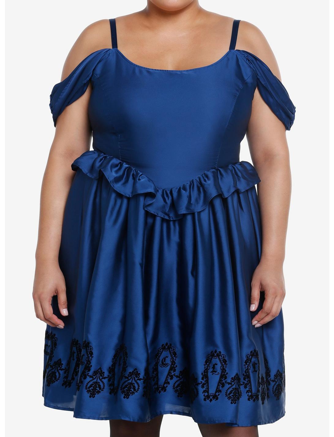Interview With The Vampire Claudia Lace-Up Dress Plus Size, BLUE, hi-res