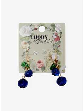 Thorn & Fable Blueberry Flower Earrings, , hi-res