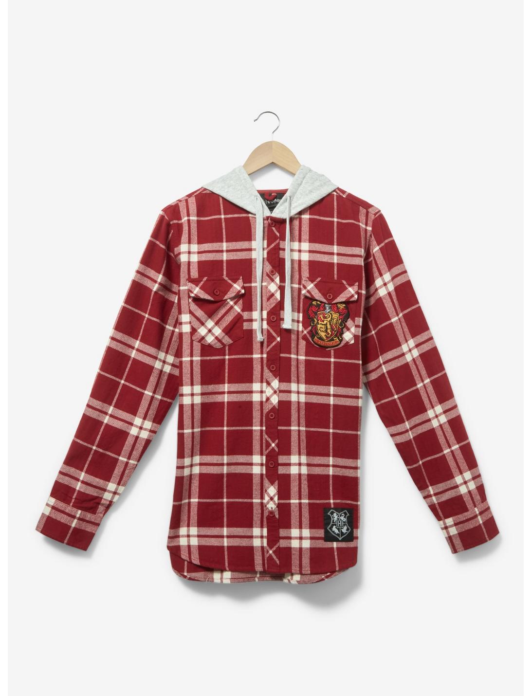 Harry Potter Gryffindor Hooded Flannel - BoxLunch Exclusive, RED, hi-res