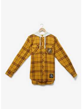 Harry Potter Hufflepuff Hooded Flannel - BoxLunch Exclusive, , hi-res